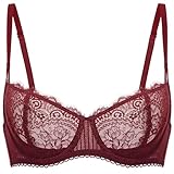 DOBREVA Damen Dirndl BH Push Up Balconette Spitzen BH Große Größen Sexy...