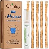 5x Miswak + Frischhalte-Dose Siwak Stück Zahnputzhölzer 100% Natürliche...