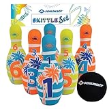 Schildkröt Neopren Kegel-Set I 6 Kegel (21,5 cm), 1 Ball (Ø9 cm) I...