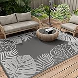 SIXHOME Outdoor Teppich Wetterfest 150 * 240cm, Balkon Teppich mit Modernem...