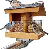 STAFECO® Vogelfutterhaus Vogelhaus für Balkon wetterfest Futterhaus...