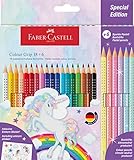 Faber-Castell 201543 - Buntstifte Set Einhorn, 24-teilig, bruchsicher,...