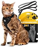 Tierhood Katzengeschirr mit Leine [Neue, LEICHTE Version] - Katzenleine mit...