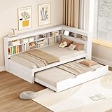 MYBOO Tagesbett Schlafsofa 90x200 cm, Holz Multifunktionsbett mit...