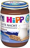 HiPP Bio Gute Nacht - ohne Zuckerzusatz - Einkorn, 6er Pack (6 x 190 g)