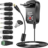 PChero 30W Universal AC/DC Adapter Schaltnetzteil mit 9pcs Adapter Tipps,...