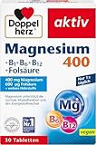 Doppelherz Magnesium 400 + B1 + B6 + B12 + Folsäure - Magnesium...