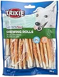 TRIXIE glutenfreie Hühnchen Kaurolle 'Denta Fun Chicken Chewing Rolls, 12...