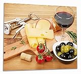 Wallario Herdabdeckplatte/Spritzschutz aus Glas, 2-teilig, 60x52cm, für...