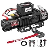 Anbull Elektrische Seilwinde 12V, 13500 LBS/6136 Kg, Synthetikseil...