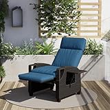 Grand patio Relaxliege Liegesessel mit Sitzkissen, Aluminiumgestell,...