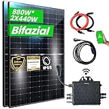 880W Balkonkraftwerk Bifazial Komplettset Photovoltaik Solaranlage mit 800W...