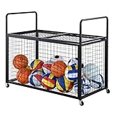 VEVOR Ballwagen Rollwagen 1150 x 610 x 912 mm Sportbällen, Abschließbarer...