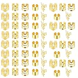 50 Stück Haarschmuck,Gold-Haarschmuck für Zöpfe,Verstellbar Goldene...