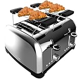 Cecotec Toastin' time Vertikaler Toaster, 4 kurze Schlitze, 1700 W, 4...