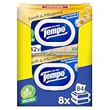 Tempo Feuchte Toilettentücher 'Sanft & Pflegend' - Megapack - 16 Packungen...