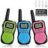 Walkie Talkie Kinder 3er Set, Apkezel Walky Talky mit 1000mAh Aufladbar...