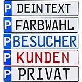 Parkplatz Kennzeichen 1 Stück P-Kennzeichen Parkplatzschild individuell...