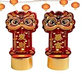 LearnLyrics Elektronische Kerzen, Metallfiguren für das neue Jahr,...