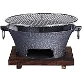 ZXDTVFGN Holzkohlegrillofen, Feuerstelle, Brennholzofen aus Gusseisen,...