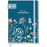 paper&you® Adressbuch A6+ mit Register A-Z 'Happy Flower' Buch für...