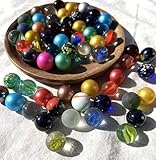 FAIRY TAIL & GLITZER FEE 60 Glasmurmeln 16mm – Große Farb-Mischung –...