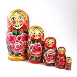Heka Naturals Russische Matroschka-Puppen, 5 traditionelle Matroschkas...