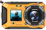 Yixinxin 4K 56MP 33FT UHD Unterwasserkamera zum Schnorcheln mit 32GB Karte...