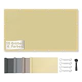 Sonnenschutz Netz, Balkonumrandung 95% UV Schutz, Sonnensegel Wasserdicht...