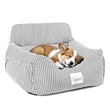 CALIYO Hundeautositz mit Stabiler Basis & Sicherheitsgurt | Hundesitz Auto...