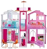 Barbie Haus Traumvilla, Stadthaus mit 3-Etagen und 5 Zimmern, inkl. Barbie...