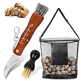 Pilzmesser mit Bürste und Tasche – Klappbares Edelstahl Taschenmesser...