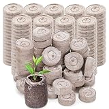 GOTVUGE 50 Stück Kokoserde-Quelltabs 30mm – Anzuchtset für Pflanzen,...