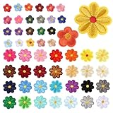 Blume Patches Aufnäher zum Aufbügeln 50 Stk Bügelbilder Bügelflicken...