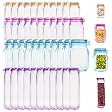 40 Stück Lebensmittel Aufbewahrungsbeutel,Mason Jar Zip Beutel mit...