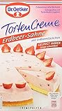 Tortencreme Erdbeer- Sahne, Dr. Oetker, 1x Cremepulver für 800ml...