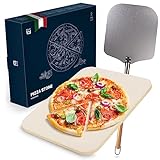 Blumtal Pizzastein für Backofen & Gasgrill inkl. Pizzaschieber -...