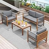 LATICO Loungeset Gartenmöbel Set Balkonmöbel Set Outdoor, Doppelsofa, 2...