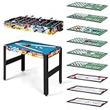 COSTWAY 12 in 1 Spieltisch, Multifunktionstisch mit Tischfußball,...