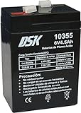 DSK 10355 - Versiegelte wiederaufladbare AGM-Bleibatterie mit 6 V und 4,5...