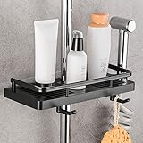 Hoomtaook Duschablage für Duschstange Dusche Caddy ohne Bohren Aufhängen...