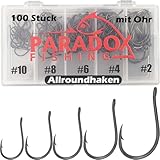 Paradox Fishing Allround-Angelhaken mit Öse I 100 Stück #10/#8/#6/#4/#2 -...