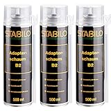 3x Adapterschaum B2-500ml | Montageschaum, Bauschaum, PU Schaum, Füll- und...