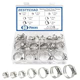 BESTYCHAO 60-teiliges Schneckengetriebe-Schlauchschellen-Sortiment aus...