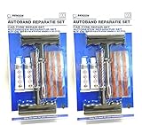 BENSON 2 x Notfall Autoreifen Reparaturset 9-teiliges Flickzeug als...