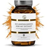 QIDOSHA® Bio Ashwagandha KSM-66® Extrakt, 180 Kapseln, 5% Withanolide,...