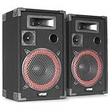 MAX XEN-3508 Passive PA Lautsprecher Set, 500 Watt Partyboxen set, 10 Zoll...