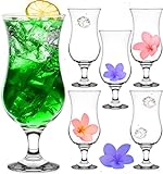 Platinux Cocktailgläser 400ml (max. 470ml) aus Glas Set (6-Teilig)...