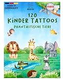 120 hautfreundliche temporäre Kinder Tattoos Tiere dermatologisch SEHR GUT...