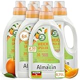 AlmaWin® Weichspüler mit Orangenblüten-Duft [6x750ml - 180 Ladungen]...